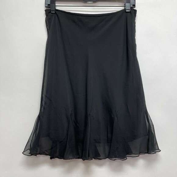 Women's Skirt 10 Black Sheer - Picture 1 of 7
